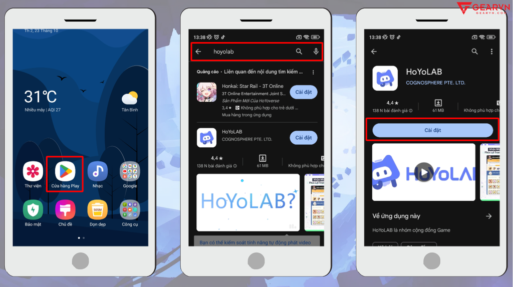 GEARVN - Hướng dẫn tải HoYoLAB trên Android
