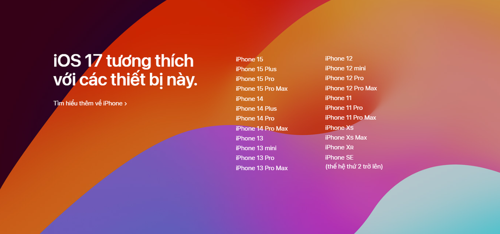 GEARVN - iOS 17 hỗ trợ trên những thiết bị nào