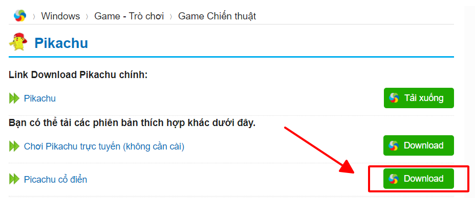 GEARVN - Hướng dẫn cài đặt game Pikachu PC cổ điển