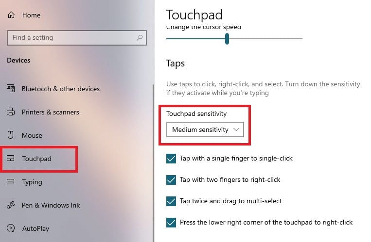 Hướng dẫn tăng giảm độ nhạy của Touchpad trên Windows 10 - GEARVN