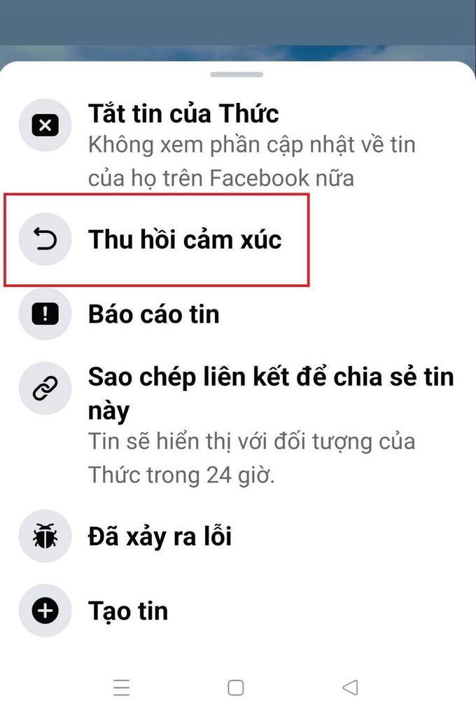 Hướng dẫn thu hồi cảm xúc thả trên story Facebook - GEARVN