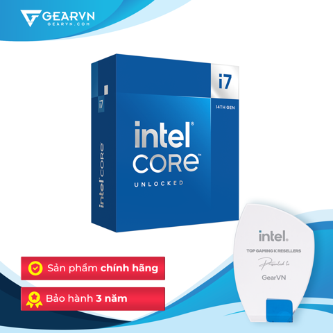 GEARVN - Bộ vi xử lý Intel Core i7 14700K / Turbo up to 5.6GHz / 20 Nhân 28 Luồng / 33MB / LGA 1700