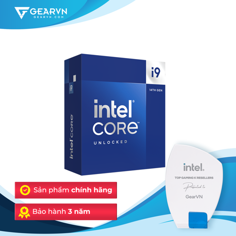 GEARVN - Bộ vi xử lý Intel Core i9 14900K / Turbo up to 6.0GHz / 24 Nhân 32 Luồng / 36MB / LGA 1700