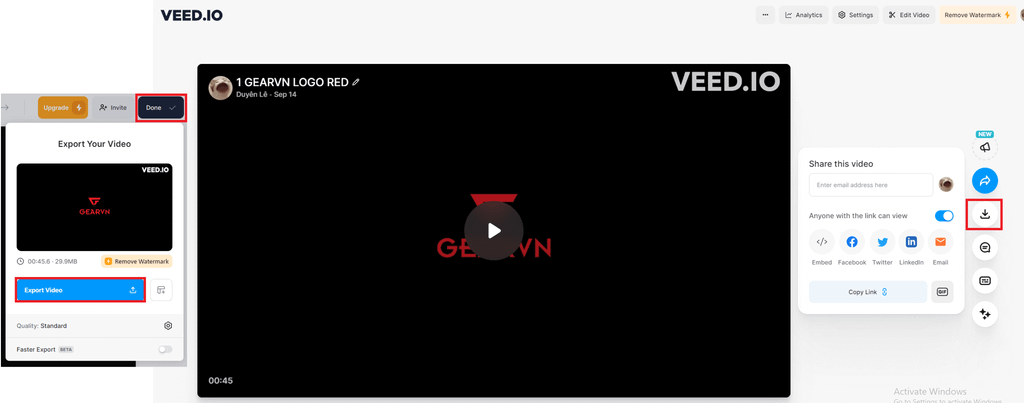 GEARVN - Làm video từ ảnh bằng VEED.OI