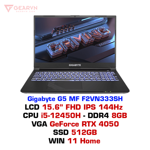 GEARVN - Laptop gaming Gigabyte G5 MF-F2VN333SH