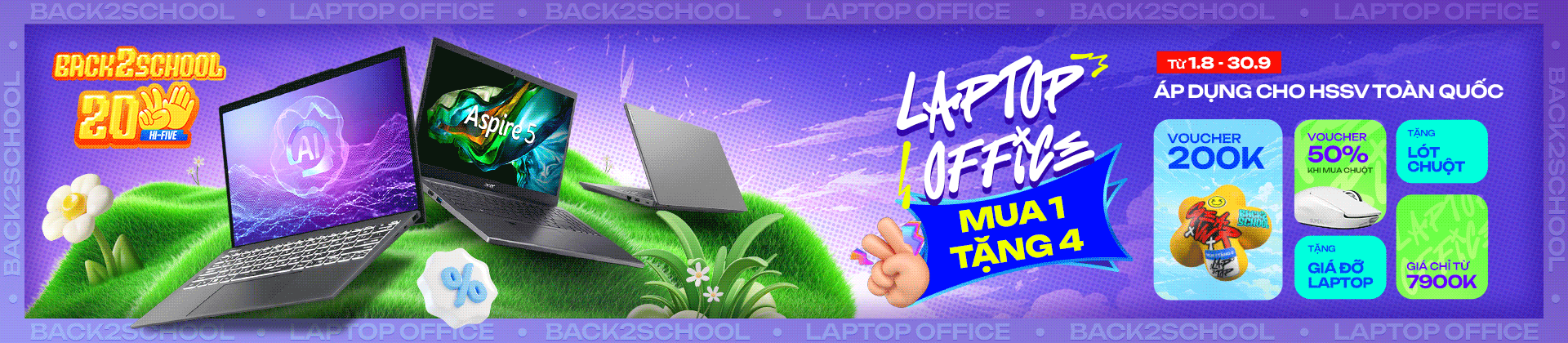 GEARVN - Laptop văn phòng tháng 8