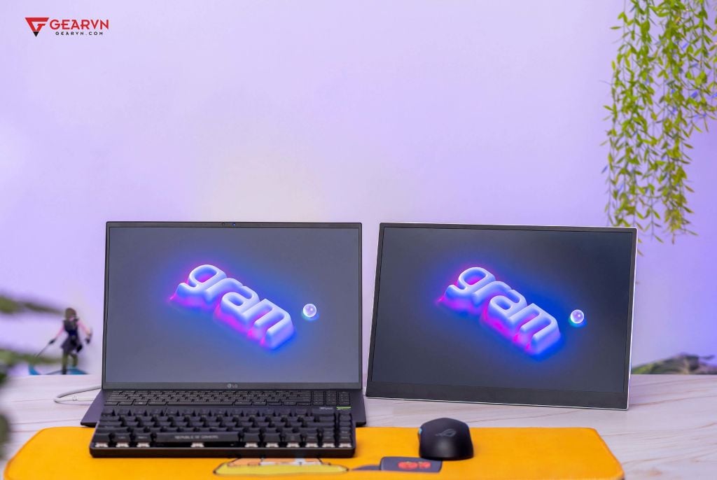 GEARVN - Combo màn hình di động LG Gram + view 16MR70 và laptop LG Gram