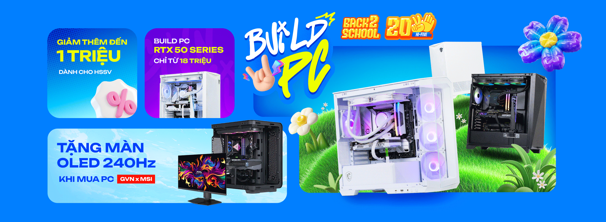 PC Gaming, máy tính để bàn chính hãng, giá rẻ, trả góp 0%