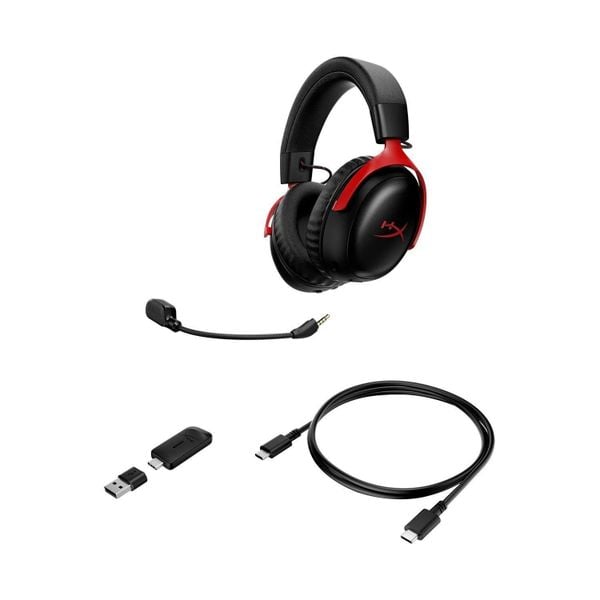 GEARVN - Tai nghe HP HyperX Cloud III S Wireless Black Red