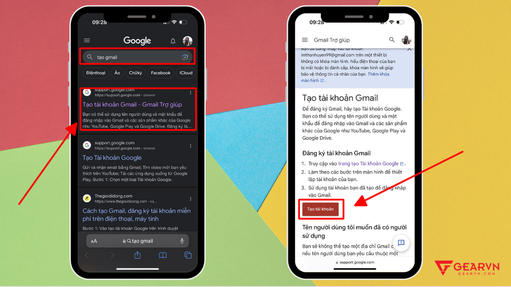 GEARVN - Hướng dẫn tạo Gmail trên điện thoại