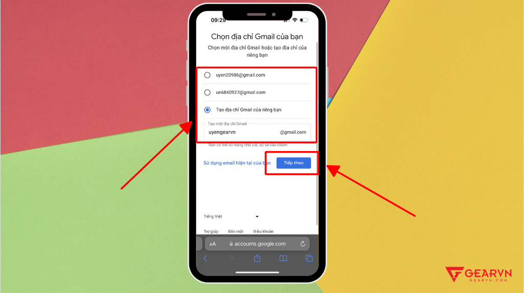 GEARVN - Hướng dẫn tạo Gmail trên điện thoại