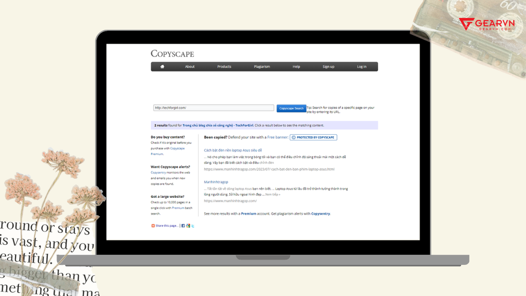 GEARVN - Check đạo văn với Copyscape