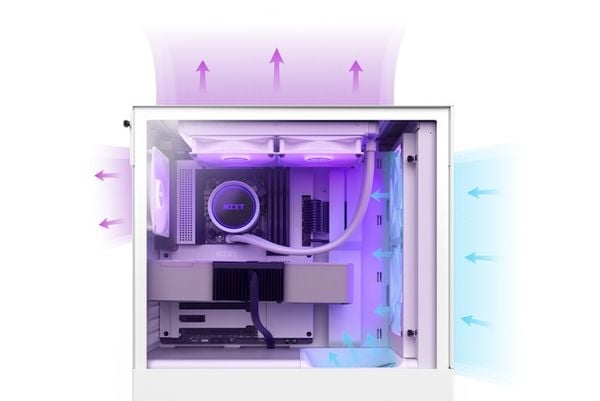 GEARVN - Vỏ máy tính NZXT H5 Flow White RGB