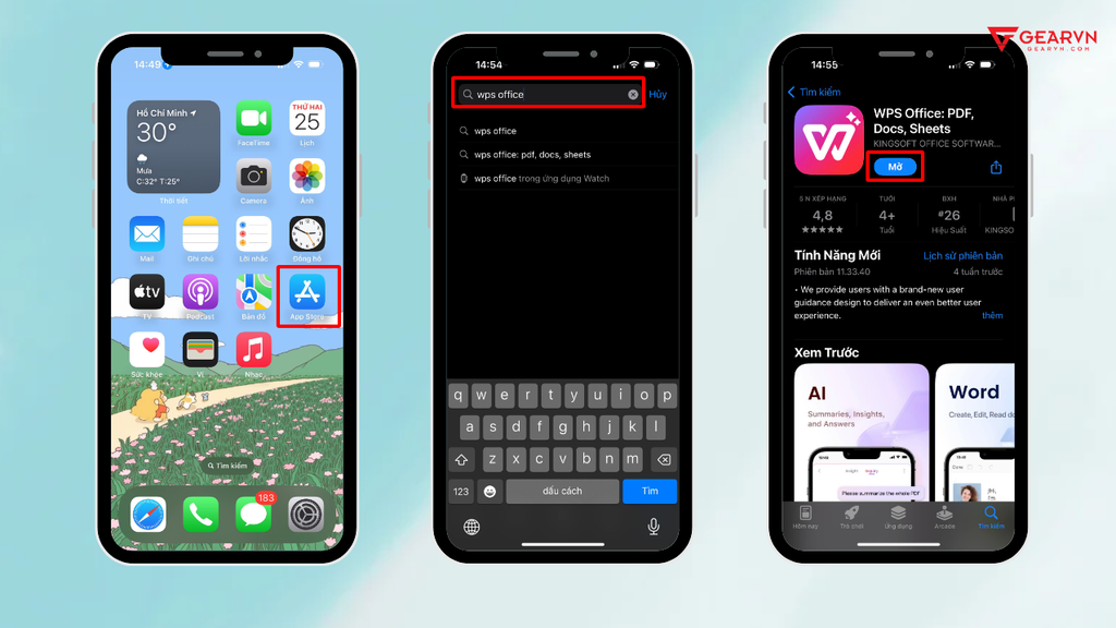 GEARVN - Tải WPS Office trên điện thoại iOS