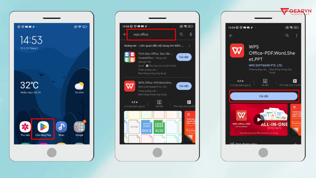 GEARVN - Tải WPS Office trên điện thoại Android
