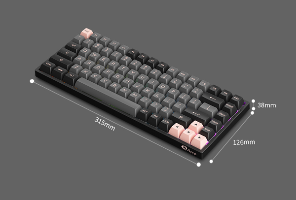 Bàn phím cơ AKKO 3084B Plus Wireless Black Pink Akko CS Jelly Pink switch