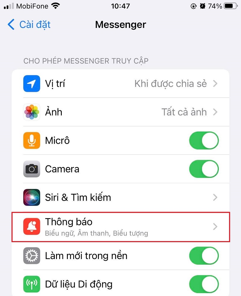 Hướng dẫn ẩn nội dung tin nhắn Messenger “lộ thiên” trên màn hình khóa điện thoại