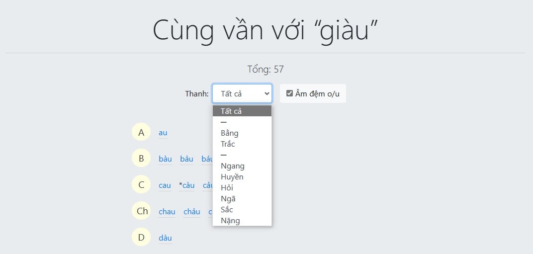 Hướng dẫn sáng tác những câu rap thú vị với trang web tìm các từ có vần với nhau