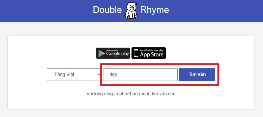 Hướng dẫn sáng tác những câu rap thú vị với trang web tìm các từ có vần với nhau