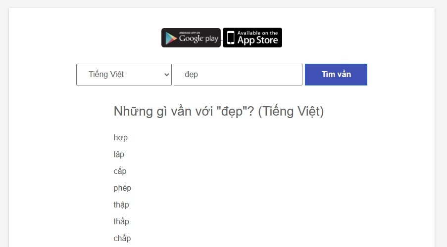 Hướng dẫn sáng tác những câu rap thú vị với trang web tìm các từ có vần với nhau