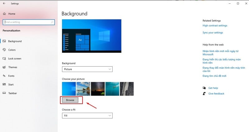 Hướng dẫn thiết lập hình nền riêng biệt cho nhiều màn hình khác nhau trên Windows 10