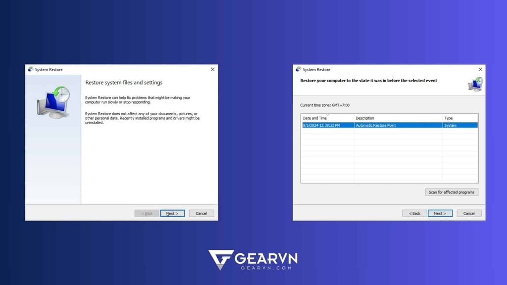 Cách lấy lại file Word gốc bằng System Restore - GEARVN