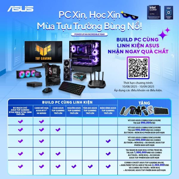 PC Xịn, Học Xịn - Mùa Tựu Trường Bùng Nổ cùng ASUS - GEARVN