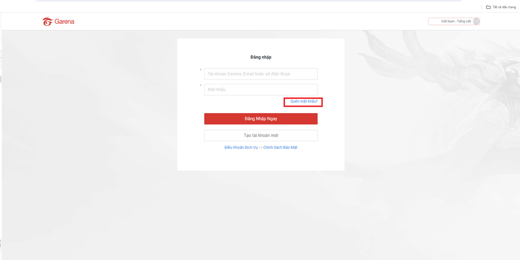 GEARVN - Hướng dẫn đổi mật khẩu Garena