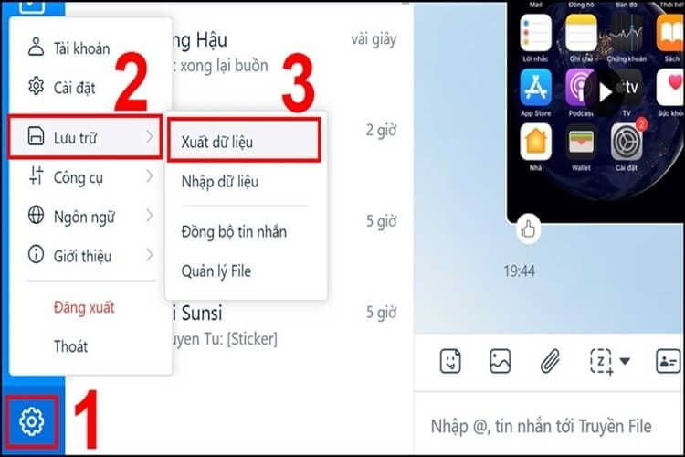 khôi phục tin nhắn Zalo