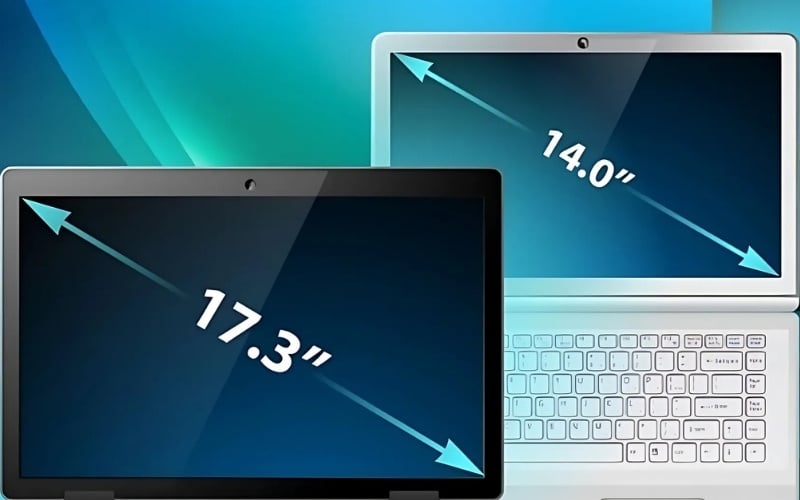 Laptop 14 inch có đường chéo màn hình khoảng 35.6cm
