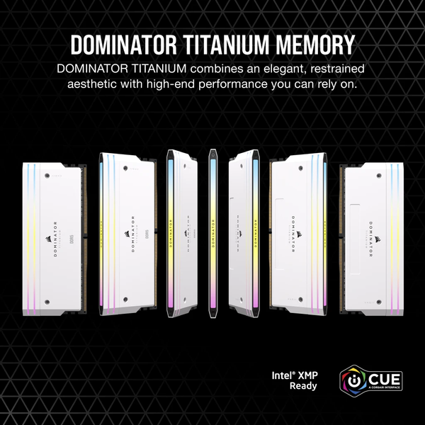 RAM Corsair Dominator Titanium White 96GB (2x48GB) RGB 6600 DDR5 (CMP96GX5M2B6600C32W)