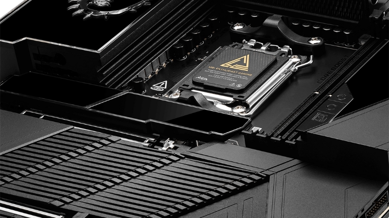 VRM và các đầu cấp nguồn CPU mạnh mẽ trên bo mạch chủ MSI MEG X870E GODLIKE