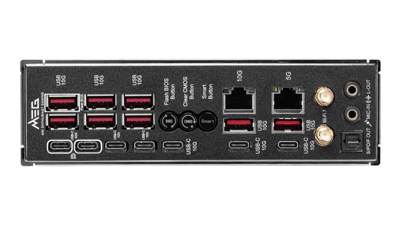 Cổng LAN 10G và các cổng USB4 Type-C