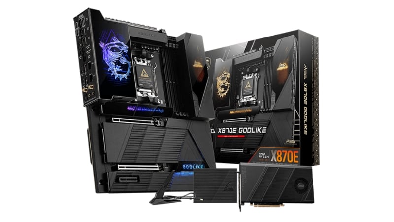 MSI MEG X870E GODLIKE (DDR5) với thiết kế hầm hố và hệ thống tản nhiệt ấn tượng