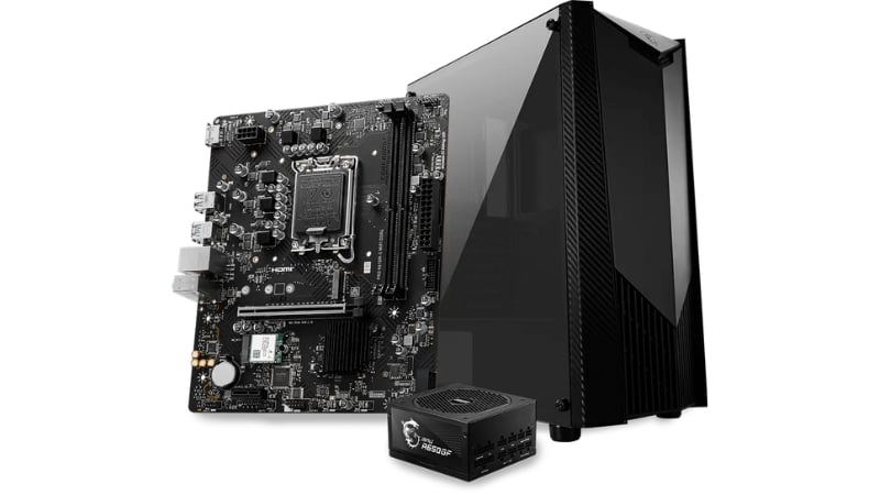 Khe cắm RAM DDR4 và khu vực chipset H610 trên mainboard