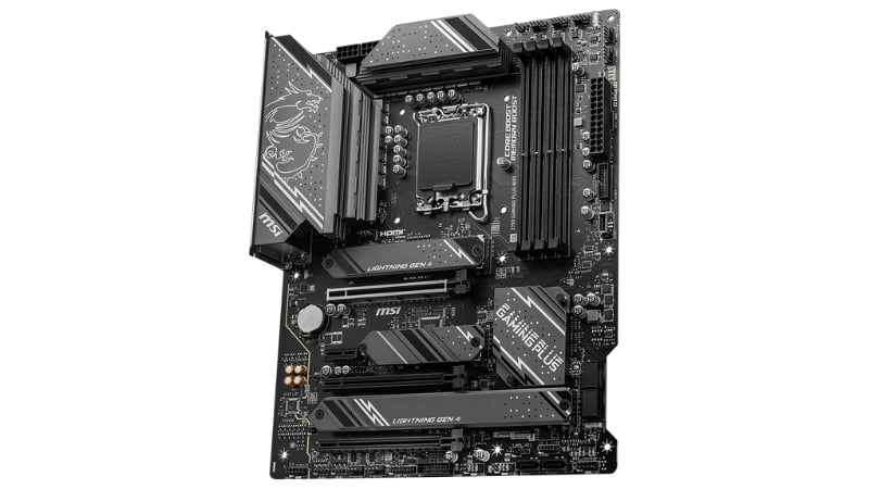 VRM với các tấm tản nhiệt lớn và các đầu cắm nguồn CPU 8-pin kép