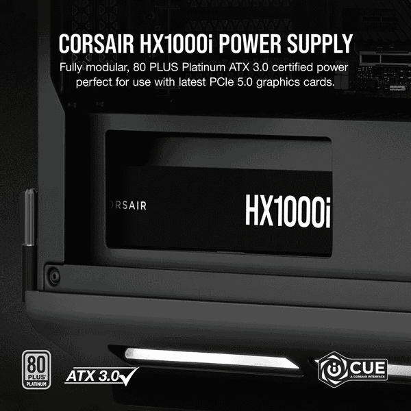 Nguồn máy tính Corsair HX1000i - 80 Plus Platinum - Full Modular