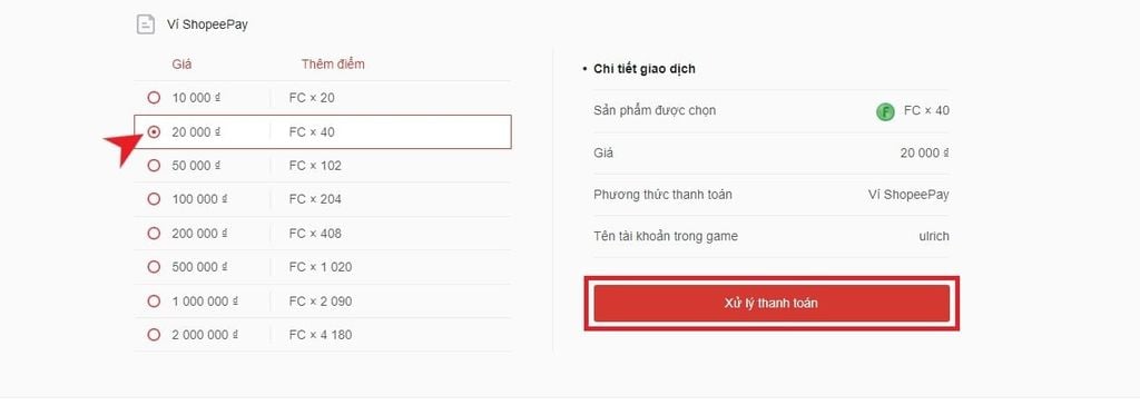 Cách nạp thẻ Garena thông qua Shopee Pay - GEARVN