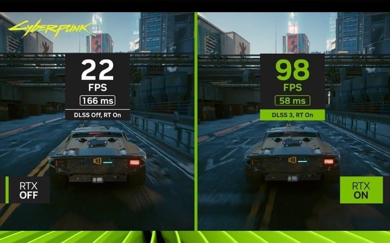 Tốc độ khung hình được cải thiện đáng kể khi bật DLSS