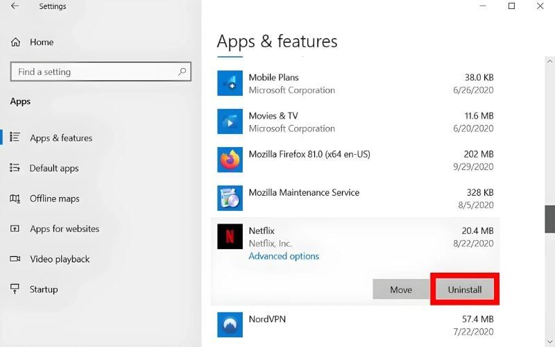 Bạn nhấp chọn Uninstall để gỡ bỏ ứng dụng không dùng đến