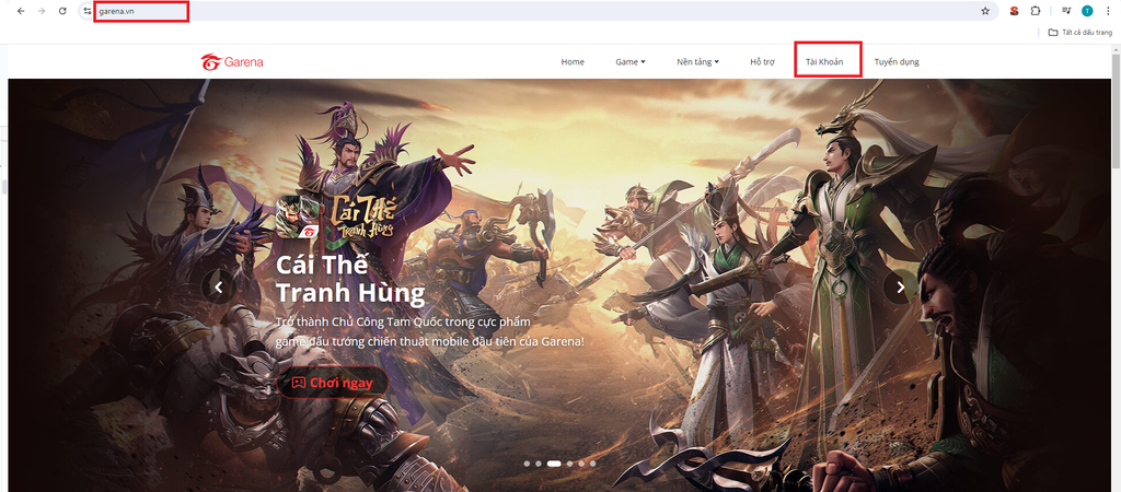 GEARVN - Hướng dẫn đổi mật khẩu Garena