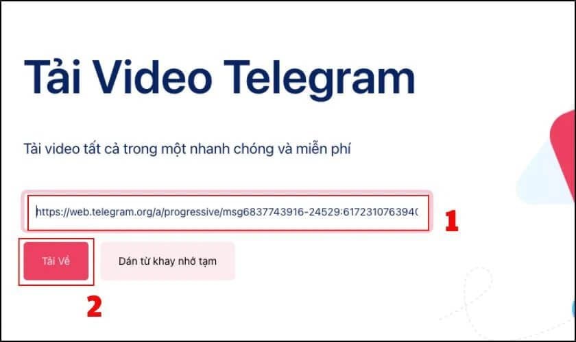 tải video Telegram