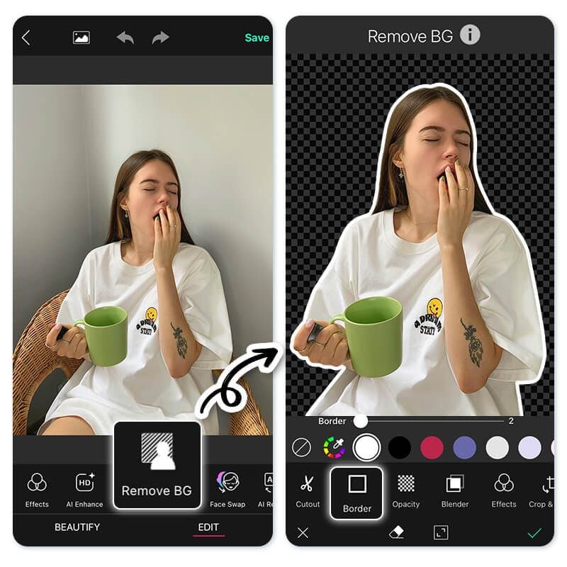tạo sticker từ ảnh android