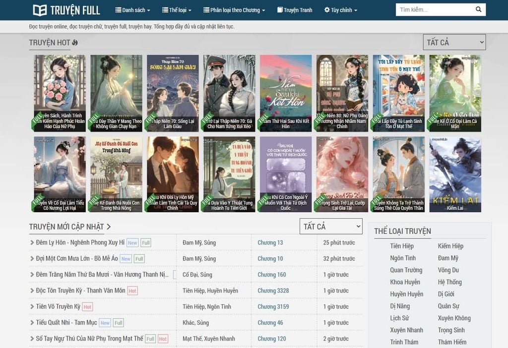 web đọc truyện miễn phí