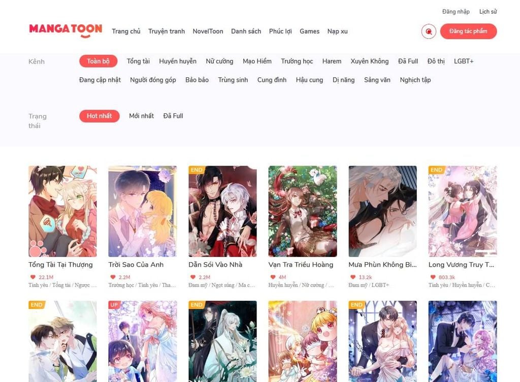 web đọc truyện miễn phí