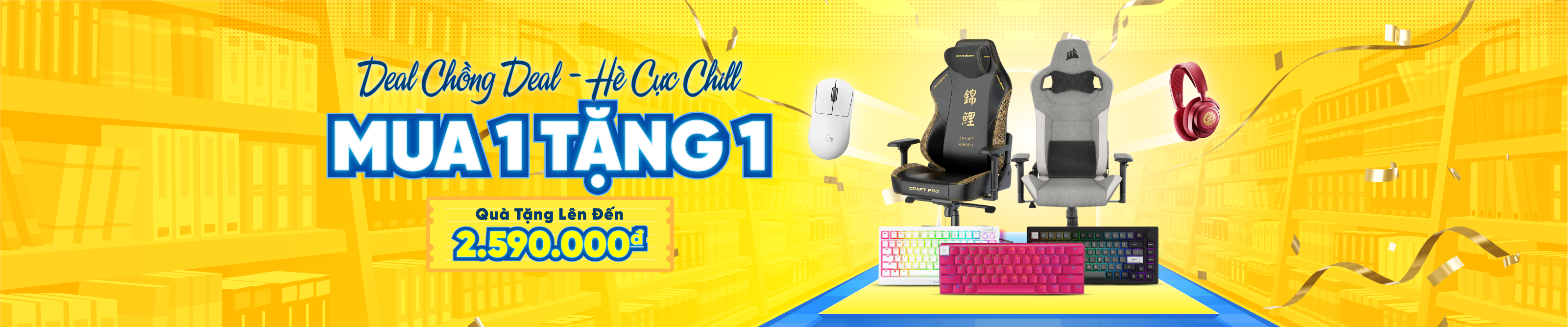 Gaming gear ưu đãi sốc Mua 1 tặng 1 - Quà tặng lên đến 2.600.000đ - LadiPage