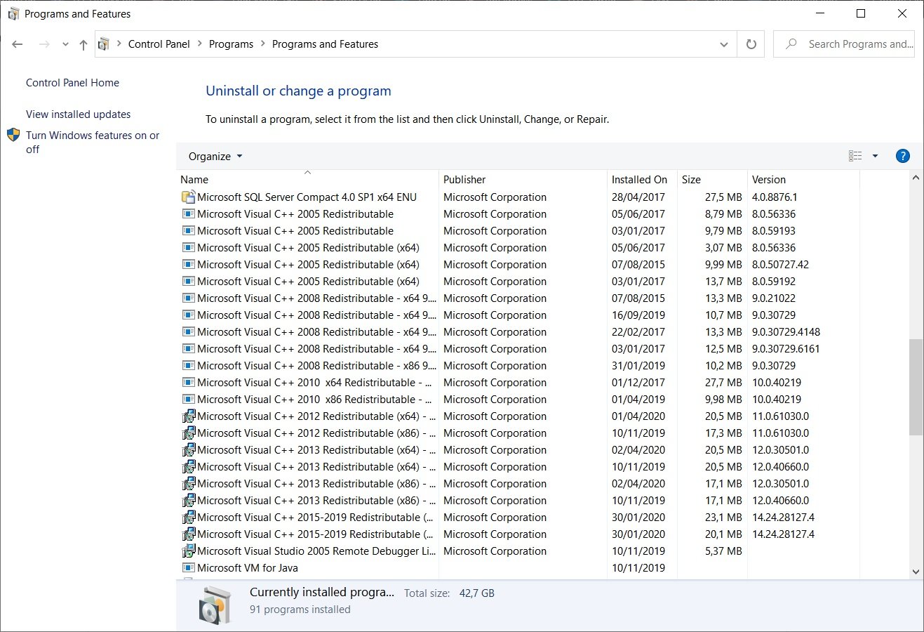 Vì sao trong PC thường xuất hiện rất nhiều Microsoft Visual C++ Redistributable, gỡ ra liệu có sao không?