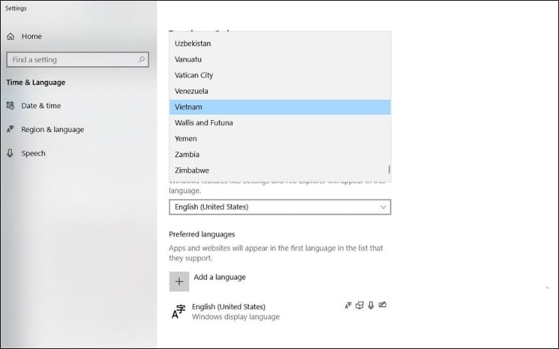 Windows Home tiêu chuẩn cho phép bạn chuyển đổi qua lại giữa hàng trăm ngôn ngữ khác nhau