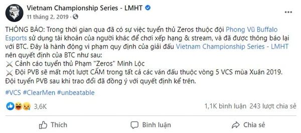Không phải lần đầu vạ miệng, số lần mà Zeros: game thủ “lắm tài nhiều tật” phải nhận án phạt nhiều hơn bạn nghĩ