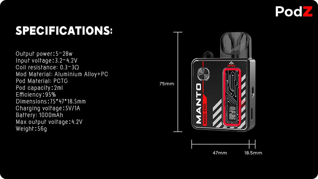 REVIEW RINCOE MANTO NANO PRO POD SYSTEM KIT - PODZ VIỆT NAM